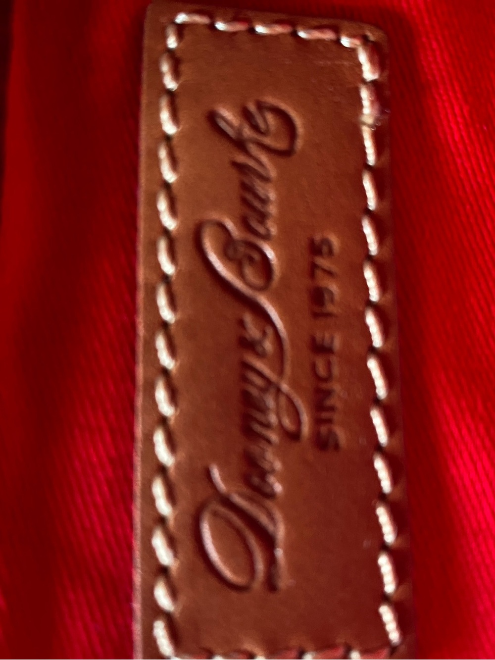 Dooney & Bourke Red and Cream Striped Crossbody Bag NWT - Picture 15 of 16
